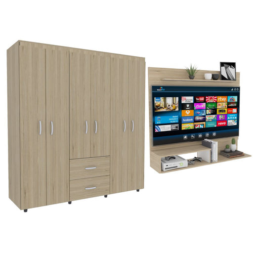 Combo Para Habitación Nozzle, Incluye Panel de Tv y Closet