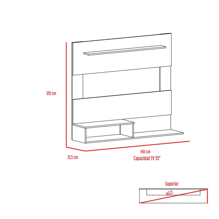 Combo Para Sala Elyon, Incluye Panel Tv Y Bar.