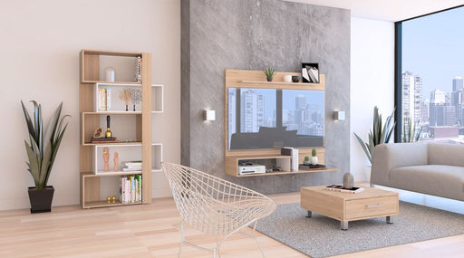 Combo Para Sala Istambul, Incluye Panel Tv Biblioteca Cubo Y Mesa De Centro.