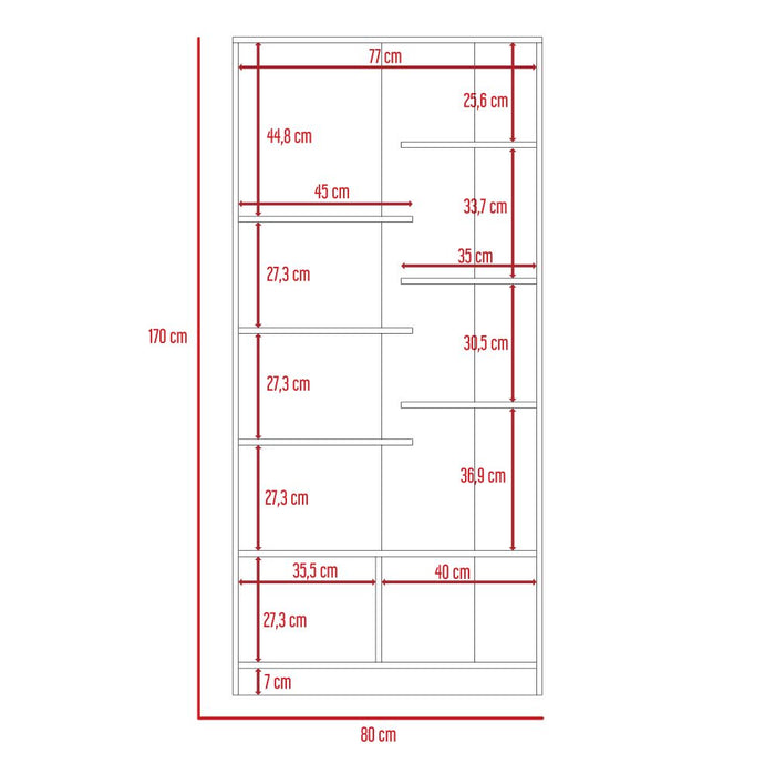 Combo Para Sala Allende, Incluye Mesa Para Tv Biblioteca Mesa Auxiliar Y Mesa De Centro.