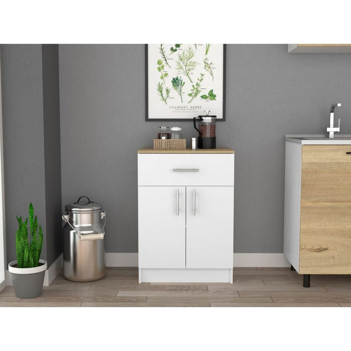 Organizador Multiusos Deneb, Blanco y Café Claro, con Dos Puertas Batientes X2