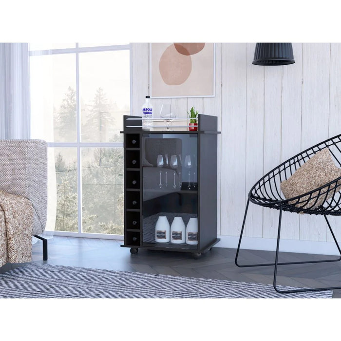 Bar dukaty, wengue, con rodachines para su fácil desplazamiento zf