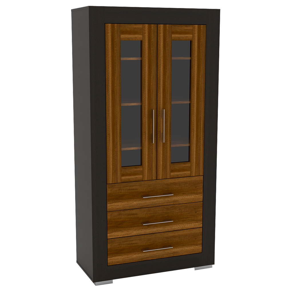 Estantería Multiusos Yakam, Caramelo y Wengue, con Gran Capacidad de Almacenamiennto