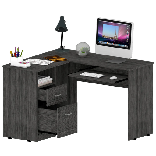 Escritorio en L Dallet color Gris para Oficina.