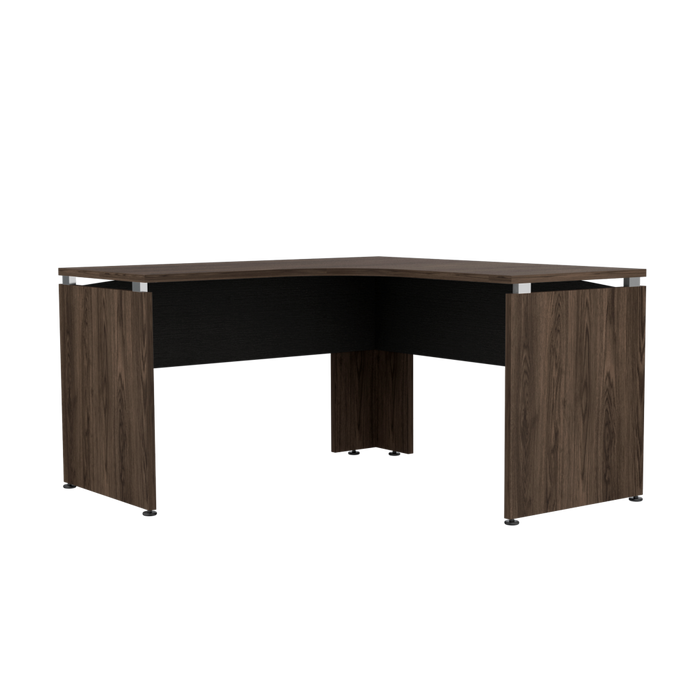 Escritorio en L Concept L140 color Chocolate y Negro Soft para Oficina.
