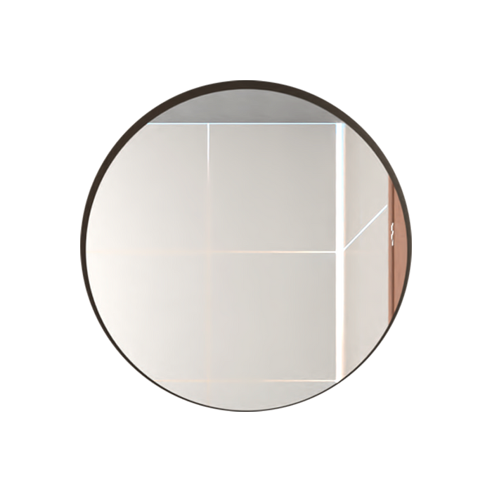 Espejo Circular Aron color Negro para Sala o Baño.