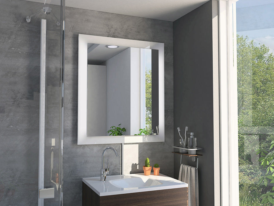 Espejo de baño salomón, blanco, ideal para espacios reducidos