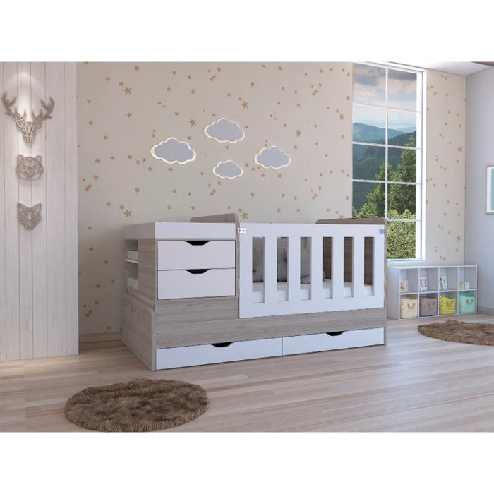 Combo Para Habitación Farid, Incluye Cama Infantil y Organizador