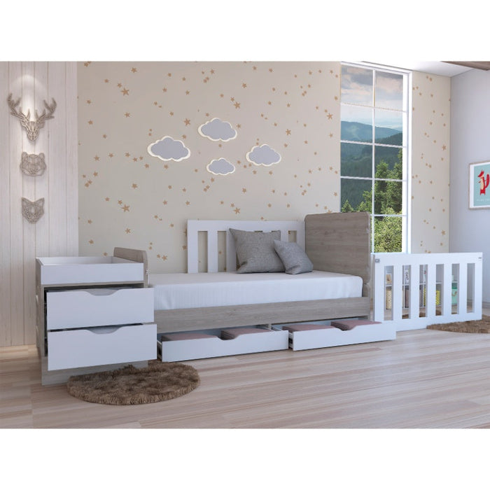 Combo Para Habitación Farid, Incluye Cama Infantil y Organizador