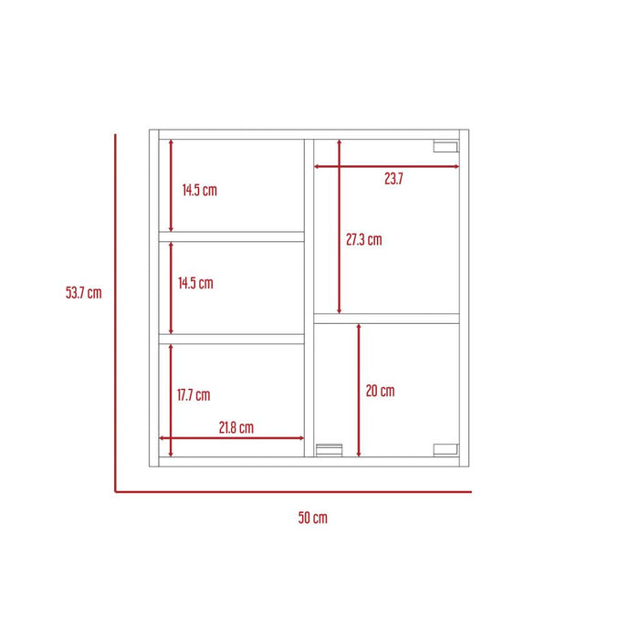 Gabinete de Baño Deneb, Beige, Incluye Puerta Espejo y Múltiple Superficies