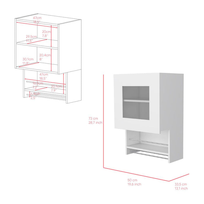 Gabinete Superior Nizki color Blanco Duqueza Para Cocina.