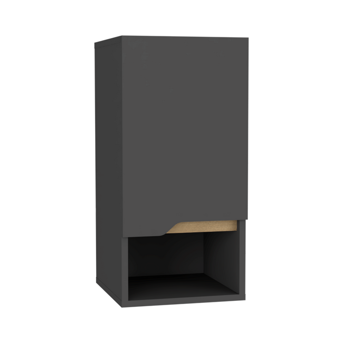 Gabinete de baño apolis, gris oscuro, con espacio para guardar objetos de aseo personal