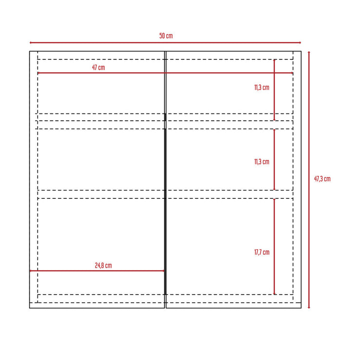 Gabinete de Baño Vanta, Blanco, Incluye Dos Puertas con Espejo y Múltiples Entrepaños X2