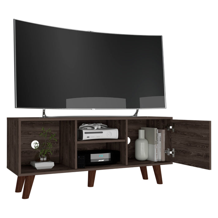 Mesa para tv telmo, chocolate, con espacio para tv hasta de 45 pulgada -  Madecentro