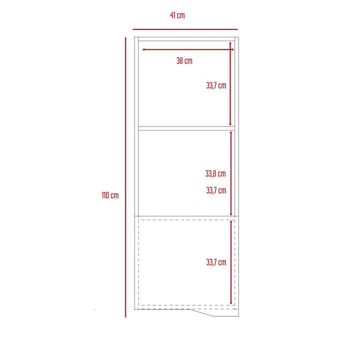 Mueble Flotante Sahara, Café Claro y Cocoa, con Tres Entrepaños