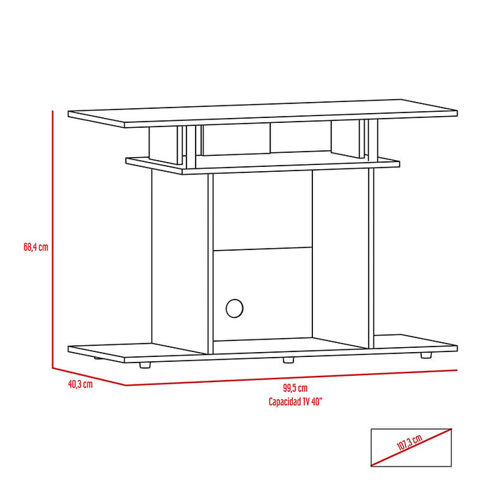 Combo Para Habitación Kansas, Incluye Closet y Mesa Para Tv