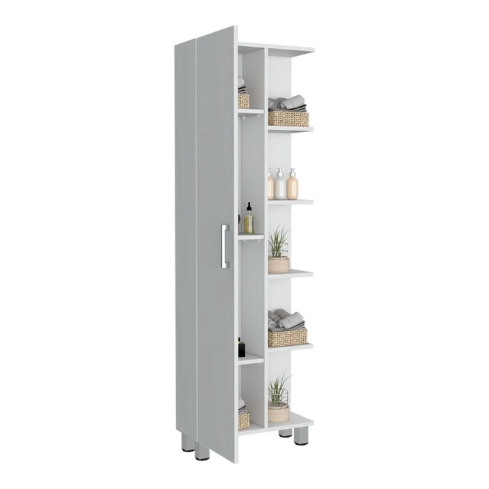 Mueble Esquinero Delhi, Blanco, con Variedad de Entrepaños