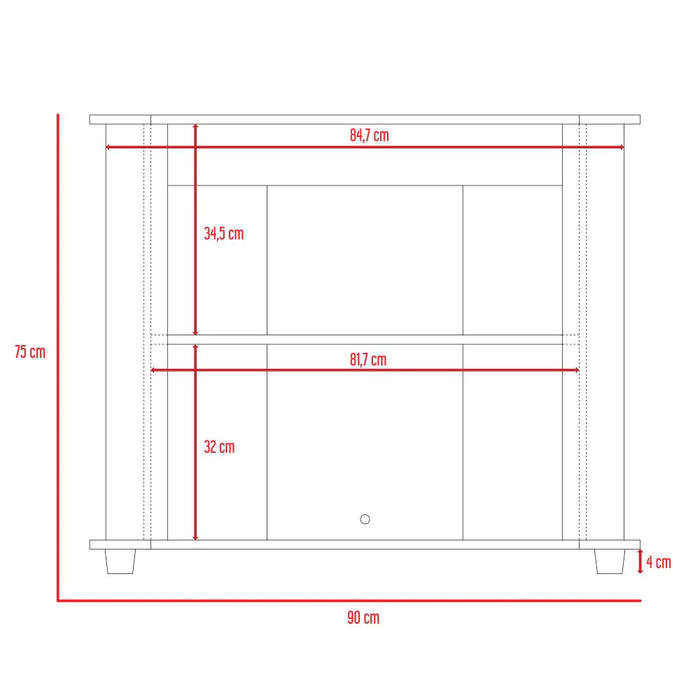 Mesa para tv smith, chocolate, para tv hasta de 45 pulgadas