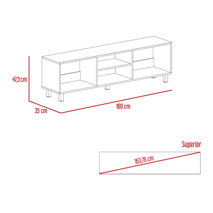 Combo Para Habitación Nizki, Incluye Closet, Mesa Para Tv y Estantería