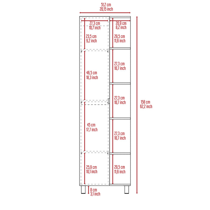 Mueble esquinero arán, café claro, con variedad de entrepaños zf