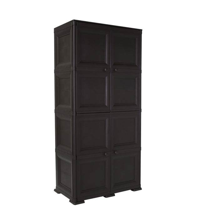 Mueble Organizador Elegance Liso Da Vinci, Wengue, con Cuatro Puertas Batientes