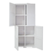 Mueble Organizador Elegance Rattan Da Vinci, Blanco Perla, con Cuatro Puertas Batientes