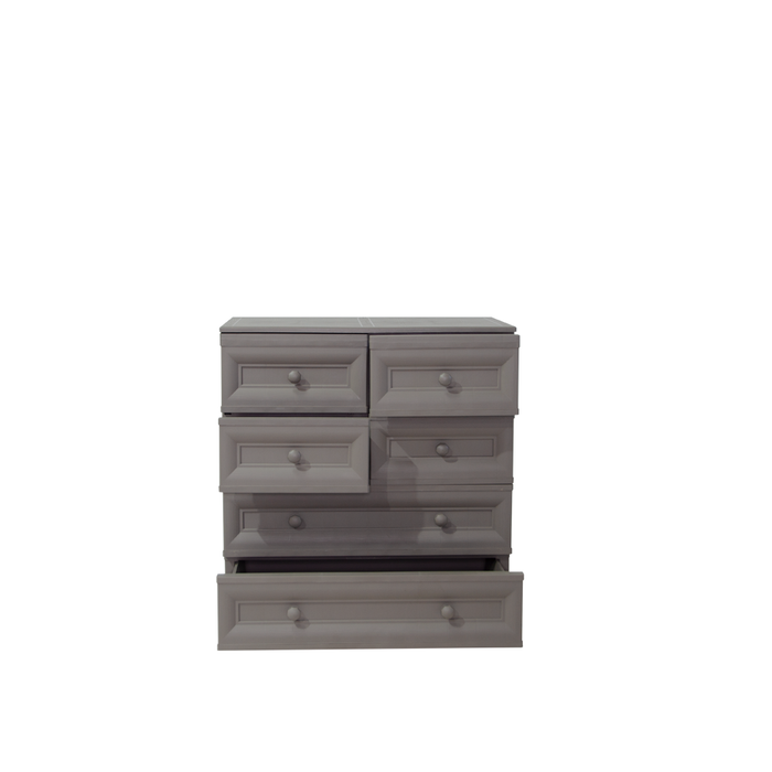 Mueble Organizador Elegance Dali, Cocoa, con Seis Cajones Deslizables