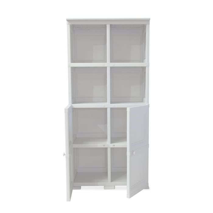 Mueble Organizador Elegance Liso Monet, Blanco Perla, con Dos Puertas Batientes