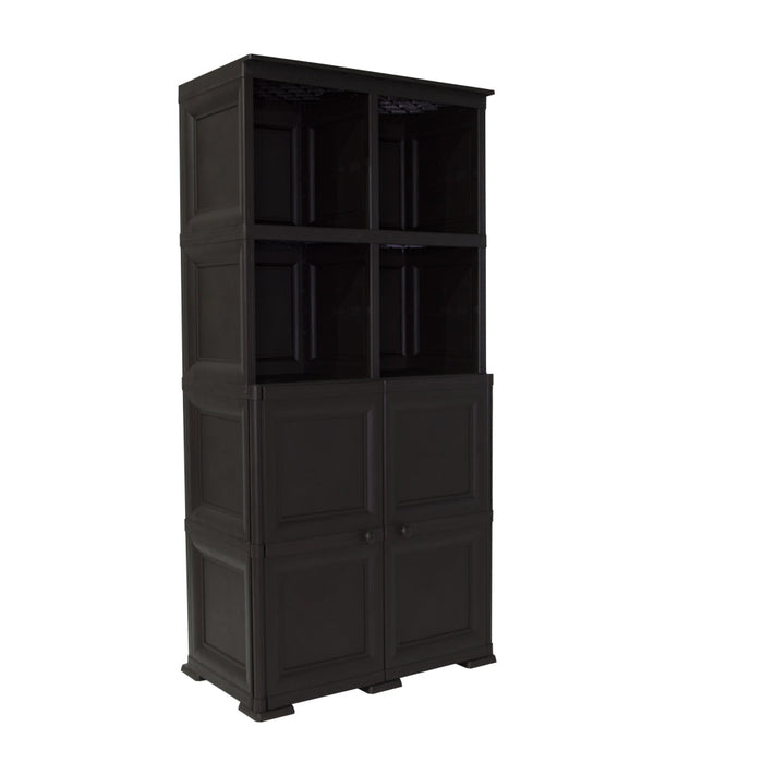 Mueble Organizador Elegance Liso Monet, Wengue, con Dos Puertas Batientes