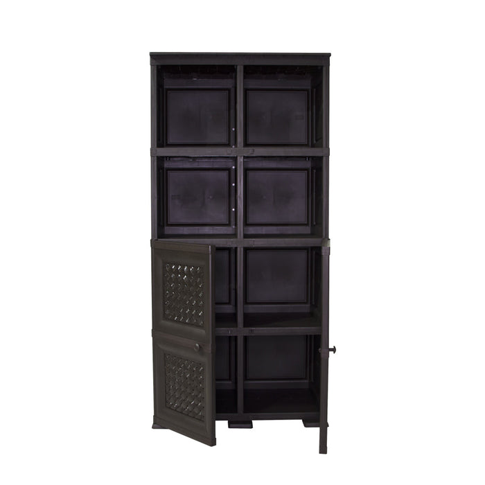 Mueble Organizador Elegance Rattan Monet, Wengue, con Dos Puertas Batientes