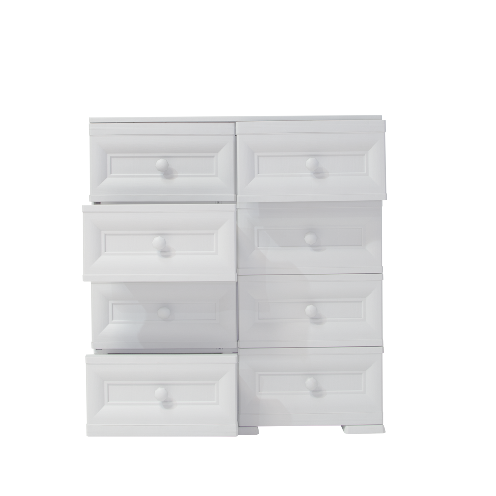 Mueble organizador 8 espacios horizontal / Blanco