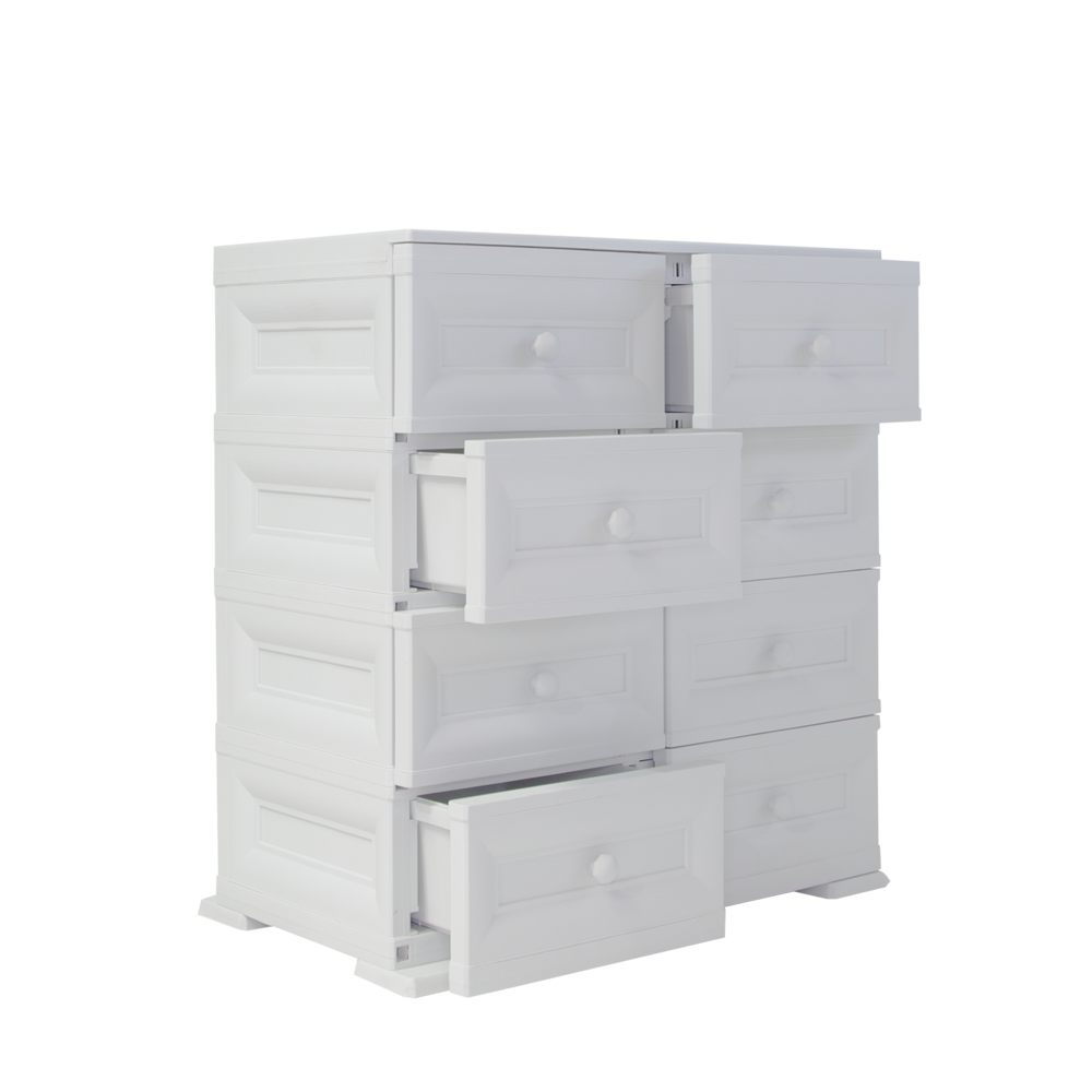 Mueble organizador 8 espacios horizontal / Blanco