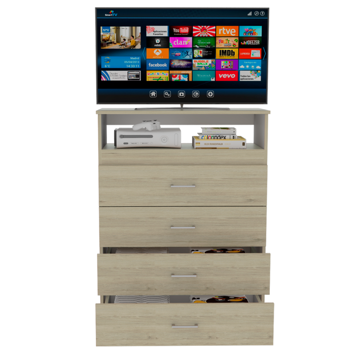 Organizador Barlovento, Beige y Blanco, con Cuatro Cajones Organizadores