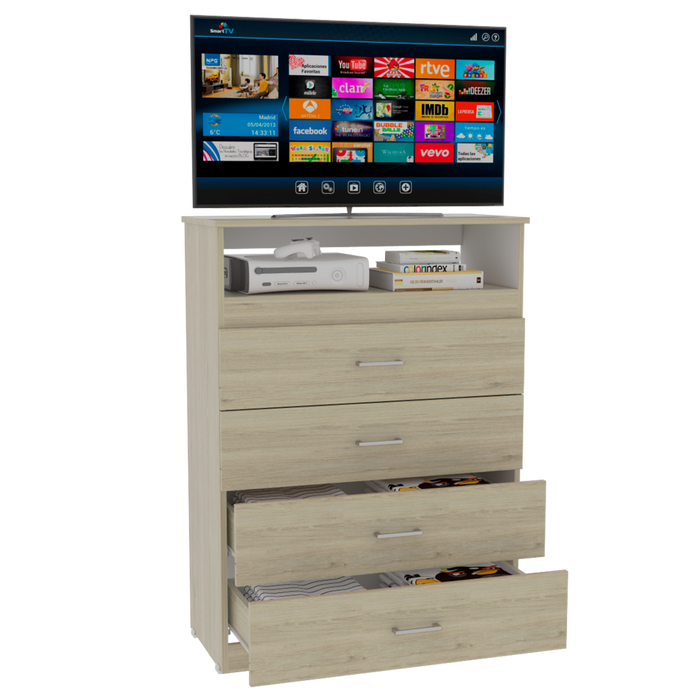 Organizador Barlovento, Beige y Blanco, con Cuatro Cajones Organizadores