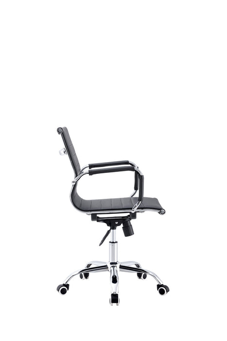 Silla oficina x-56b, wengue, con cómodo espaldar y rodachines