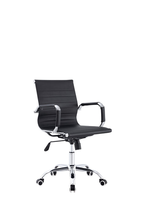 Silla oficina x-56b, wengue, con cómodo espaldar y rodachines