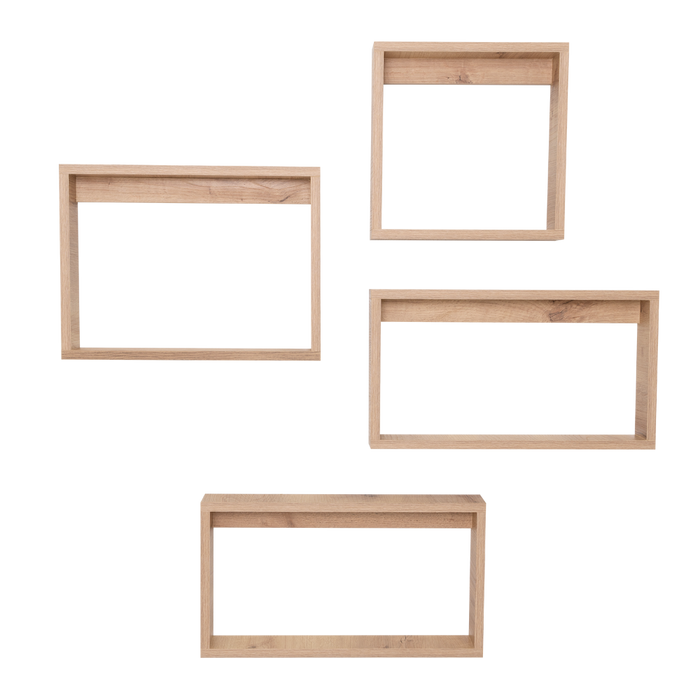 Set de repisas rectangulares utah, beige, x 4 unidades x2