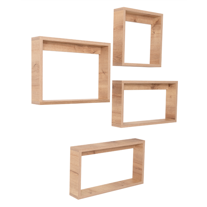 Set de repisas rectangulares utah, beige, x 4 unidades x2