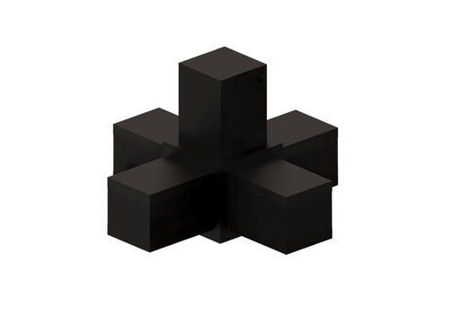 Conector cubo modular 5 vias negro