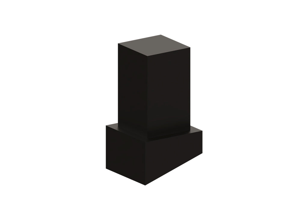Conector cubo modular pata inclinada negro