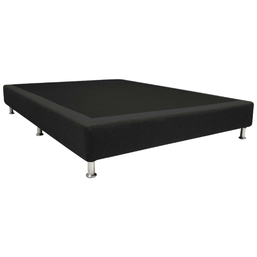 Base Cama Sencilla Woody, Negro, con Tendido de Tablas