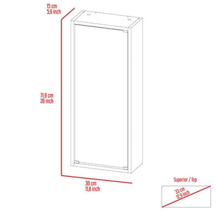 Gabinete de Baño Zania, Beige, con Múltiples Superficies Para Almacenamiento de Objetos de Aseo