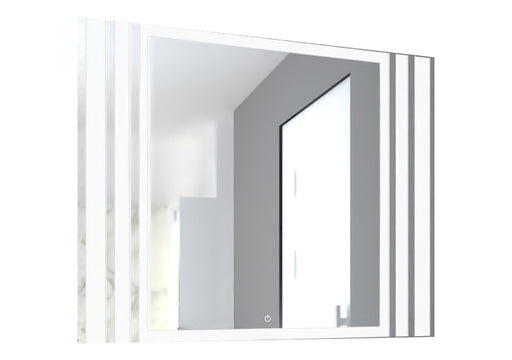 Espejo rectangular catania, gris, con luz led - Madecentro