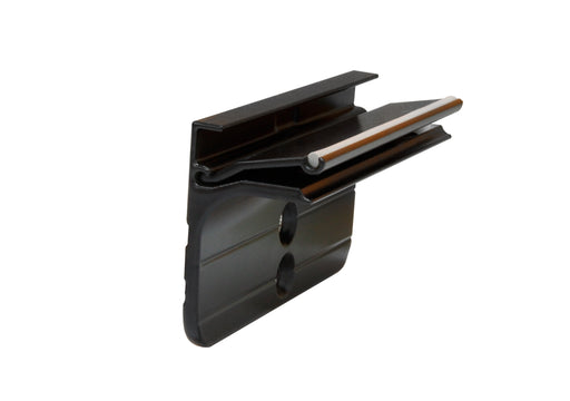 Kit soporte aluminio negro para entrepaño de vidrio 6mm/8mm