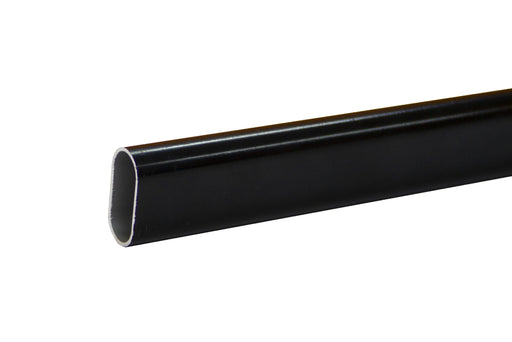 Tubo aluminio ovalado x 3 m pintura negra