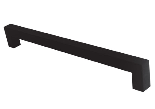 Manija aluminio barra cuadrada negra cc: 192 mm