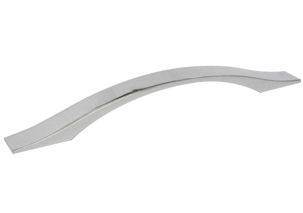 Manija aluminio plana semi arco cromada cc. 96 mm