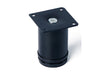 Pata 697 acero 201 con nivelador 40 mm negra