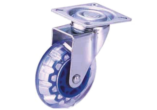 Rodachina plataforma pvc sin freno blanca