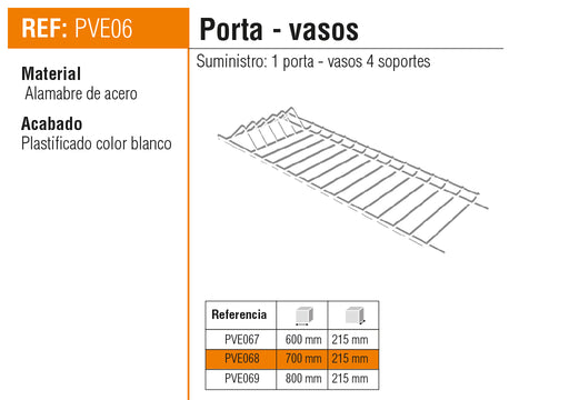 PVE068 PORTAVASO 70 CMS ECONÓMICO